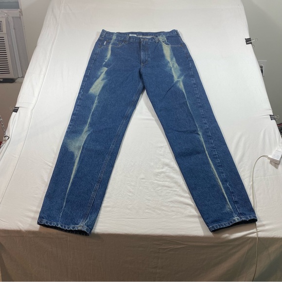 Carhartt Jeans Men 36-34 Work Jeans Straight Leg jeans bleached distressed - Picture 2 of 9